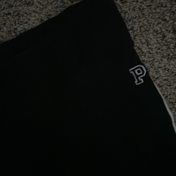 Womens size Large PINK Victoria’s Secret black Yoga legging with white stripe - Picture 4 of 6